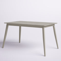 Rectangular Dining Table, Rubberwood Base, Engineered Wood Top, Antique Gray