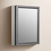 Medicine Cabinet, Clw, Recessed or Surface Mount, 2 Adjustable Shelves, 20 In, Silver