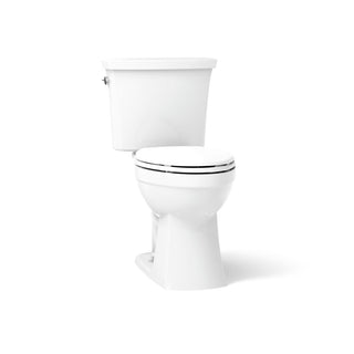Two-Piece Toilet, Kelston, Elongated, Comfort Height, 1.28 GPF, White