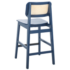 Counter Stool, Rubberwood Frame, Full Back, 25 Inch Seat Height