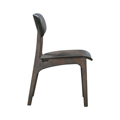 Dining Side Chairs, Set of 2, Rubberwood, Carbonite Finish