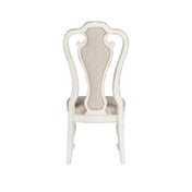 Side Chairs, Set of 2, Ivory Tweed Chenille, Solid Wood Legs