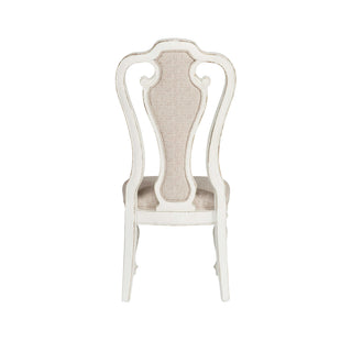 Side Chairs, Set of 2, Ivory Tweed Chenille, Solid Wood Legs