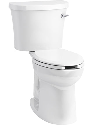 Two-Piece Elongated Toilet, Kingston, Comfort Height, 1.28 GPF, White