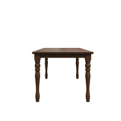 Rectangular Dining Table, Seats 6, Brown Manufactured Wood, Solid Wood Four Legs