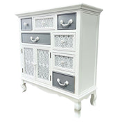 Accent Cabinet, 7 Drawers, Fir and Manufactured Wood, White