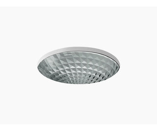 Undermount Bathroom Sink, Kallos, Glass, 16 In., Translucent Stone