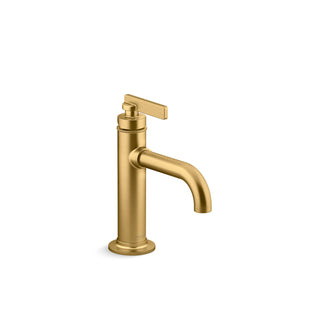 Bathroom Sink Faucet, Castia by Studio McGee, Single-Handle, Vibrant Brushed Modern Brass