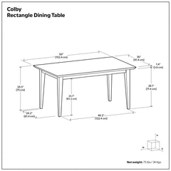 Dining Table, Solid and Manufactured Wood, Four Legs, Oak Base