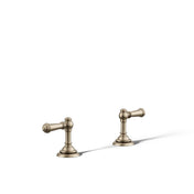 Bath Faucet Handle Trim, Artifacts, Deck-Mount, Lever, Metal, Vibrant Brushed Bronze