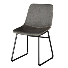 Dining Chairs, Set of 4, Faux Leather, Metal Frame and Legs