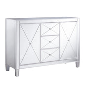 Sideboard, 3 Drawers, 2 Cabinets, Manufactured Wood, Mirror Finish