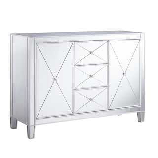 Sideboard, 3 Drawers, 2 Cabinets, Manufactured Wood, Mirror Finish