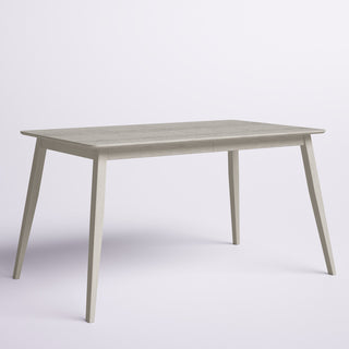 Rectangular Dining Table, Rubberwood Base, Engineered Wood Top, Antique Gray
