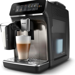Angle | full uncovered espresso machine, right three-quarter view