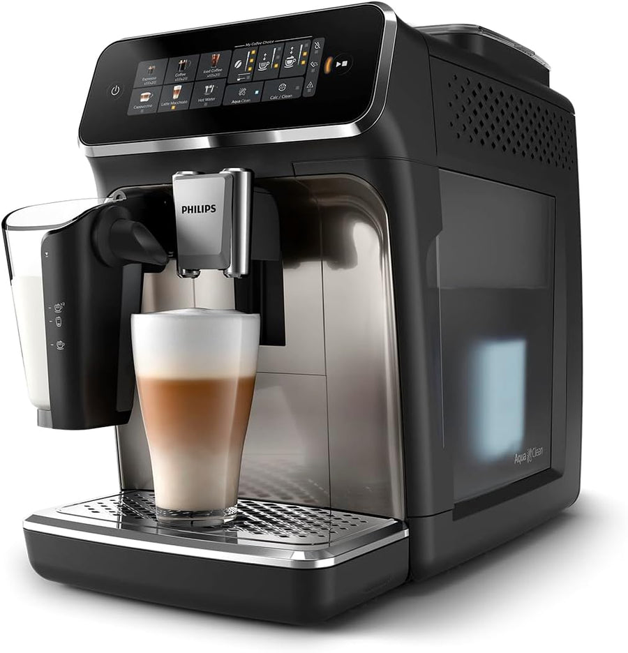 Angle | full uncovered espresso machine, right three-quarter view