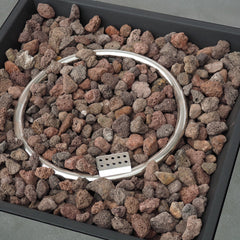 Propane Fire Pit in Gray Powder-Coated Iron, 50,000 BTU