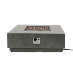 Propane Fire Pit in Gray Powder-Coated Iron, 50,000 BTU
