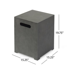 Propane Fire Pit in Gray Powder-Coated Iron, 50,000 BTU
