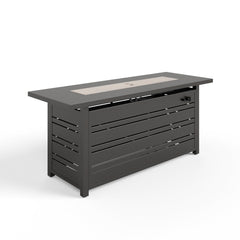 Propane Fire Pit Table with 50,000 BTU Burner in Black
