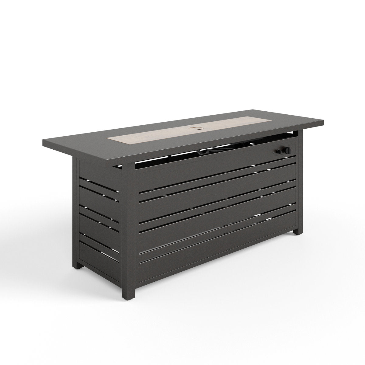 Propane Fire Pit Table with 50,000 BTU Burner in Black