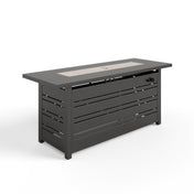 Propane Fire Pit Table with 50,000 BTU Burner in Black