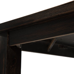 Pub Table, 42 in H Solid Birch and Rubberwood in Distressed Black