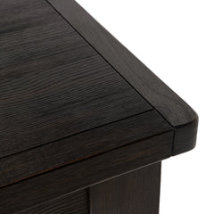 Pub Table, 42 in H Solid Birch and Rubberwood in Distressed Black