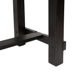 Pub Table, 42 in H Solid Birch and Rubberwood in Distressed Black
