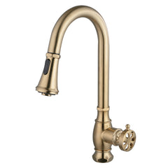 Pull-Down Kitchen Faucet, Belknap, Single Handle in Brushed Brass