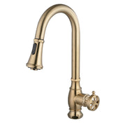 Pull-Down Kitchen Faucet, Belknap, Single Handle in Brushed Brass