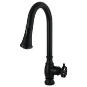 Pull-Down Kitchen Faucet, Belknap, Single Handle in Matte Black