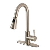 Pull-Down Kitchen Faucet, Concord, Single Handle with 9-13/16" Deck Plate in Brushed Nickel