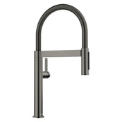Pull-Down Kitchen Faucet, Culina Mini II, Single Handle, Solid Brass, Satin Dark Steel