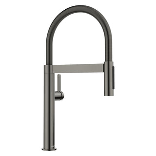 Pull-Down Kitchen Faucet, Culina Mini II, Single Handle, Solid Brass, Satin Dark Steel