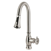 Pull-Down Kitchen Faucet, Fuller, Single Handle in Brushed Nickel