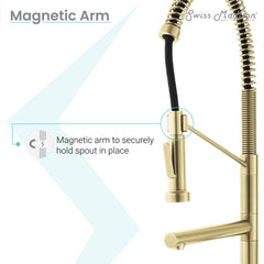 Pull-Down Kitchen Faucet, Nouvet, Single Handle with Pot Filler in Brushed Gold