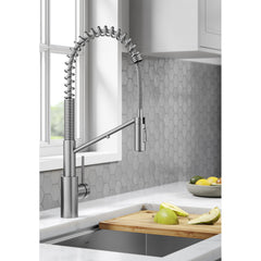 Pull Down Kitchen Faucet, Oletto, 2-in-1, Single Handle, Spot Free Stainless Steel
