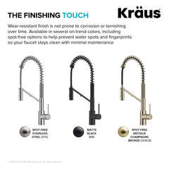 Pull Down Kitchen Faucet, Oletto, 2-in-1, Single Handle, Spot Free Stainless Steel