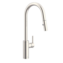 Pull Down Kitchen Faucet, Parma Cafe, Single Handle, Polished Nickel