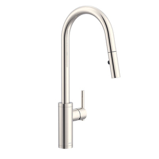 Pull Down Kitchen Faucet, Parma Cafe, Single Handle, Polished Nickel
