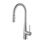 Pull-Down Kitchen Faucet, Single Handle, Gooseneck, Stainless Steel