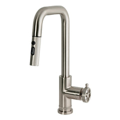 Pull-Down Kitchen Faucet, Wendell, Single Handle in Brushed Nickel