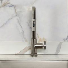 Pull-Down Kitchen Faucet, Wendell, Single Handle in Brushed Nickel