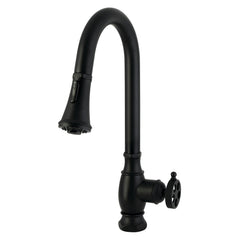Pull-Down Kitchen Faucet, Wendell, Single Handle in Matte Black