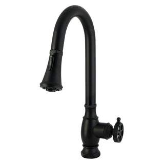 Pull-Down Kitchen Faucet, Wendell, Single Handle in Matte Black