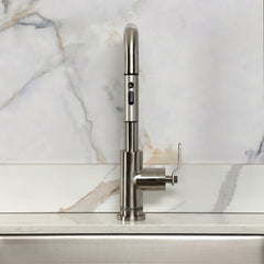 Pull-Down Kitchen Faucet, Whitaker, Single-Handle in Brushed Nickel