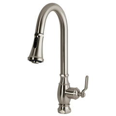 Pull-Down Kitchen Faucet, Whitaker, Single Handle in Brushed Nickel