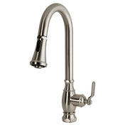 Pull-Down Kitchen Faucet, Whitaker, Single Handle in Brushed Nickel