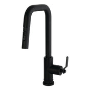 Pull-Down Kitchen Faucet, Whitaker, Single Handle in Matte Black